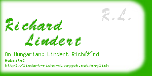 richard lindert business card